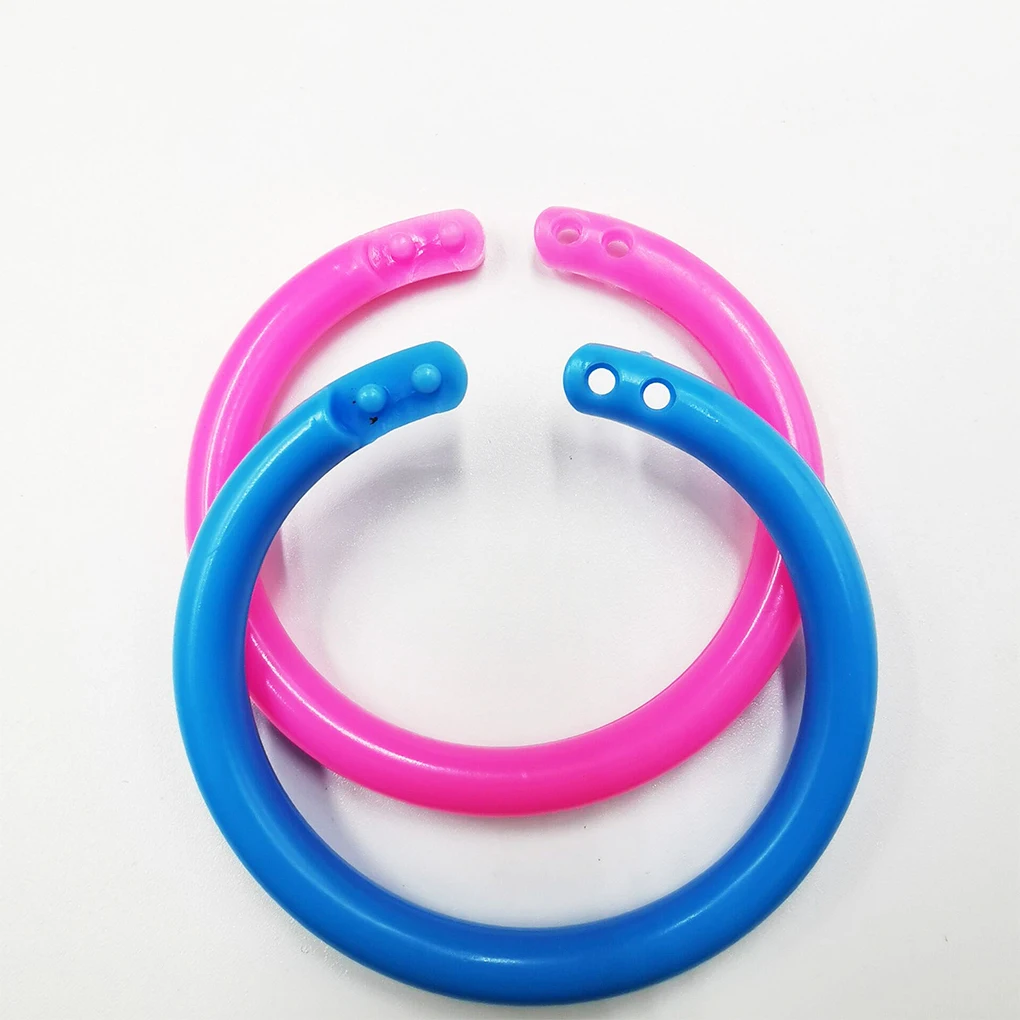 10pieces Connect Loose Objects Together With Loose Leaf Binder Rings - Flexible Plastic Rings For Cards