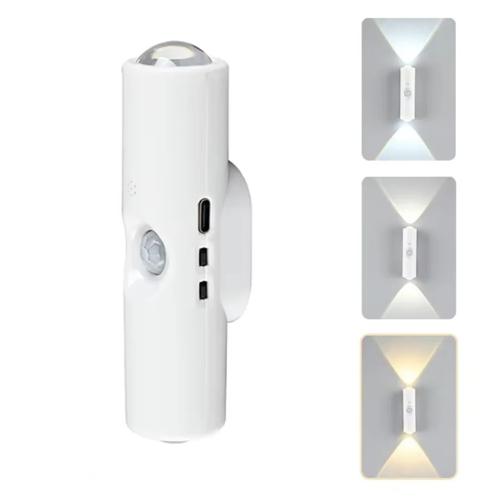 

Wireless Sensor Night Light Portable Rechargeable LED Closet Light Motion Sensor USB Charging RGB Gradient Wall Lamp Bedroom