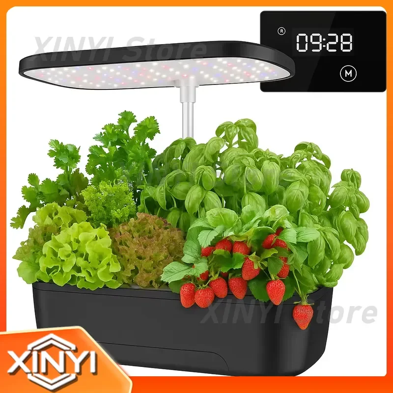 52 Pods Indoor Herb Garden Kit with Automatic Watering and Timer LED Hydroponic Grow System for Home Kitchen