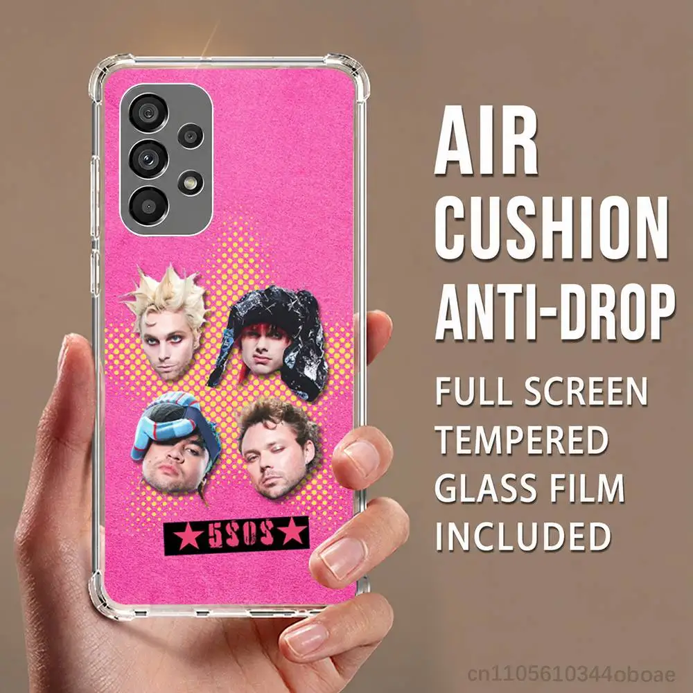5 5SOS S-Seconds of S-Summer Phone Case for Samsung Galaxy A13 14 15 A23 24 25 Ultra Plus FE Lite Transparent Protector