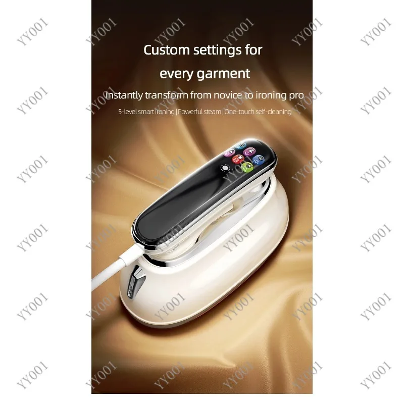 

Portable Electric Steam Iron 6 Gear Adjustment LCD Screen Temperature Control for Household