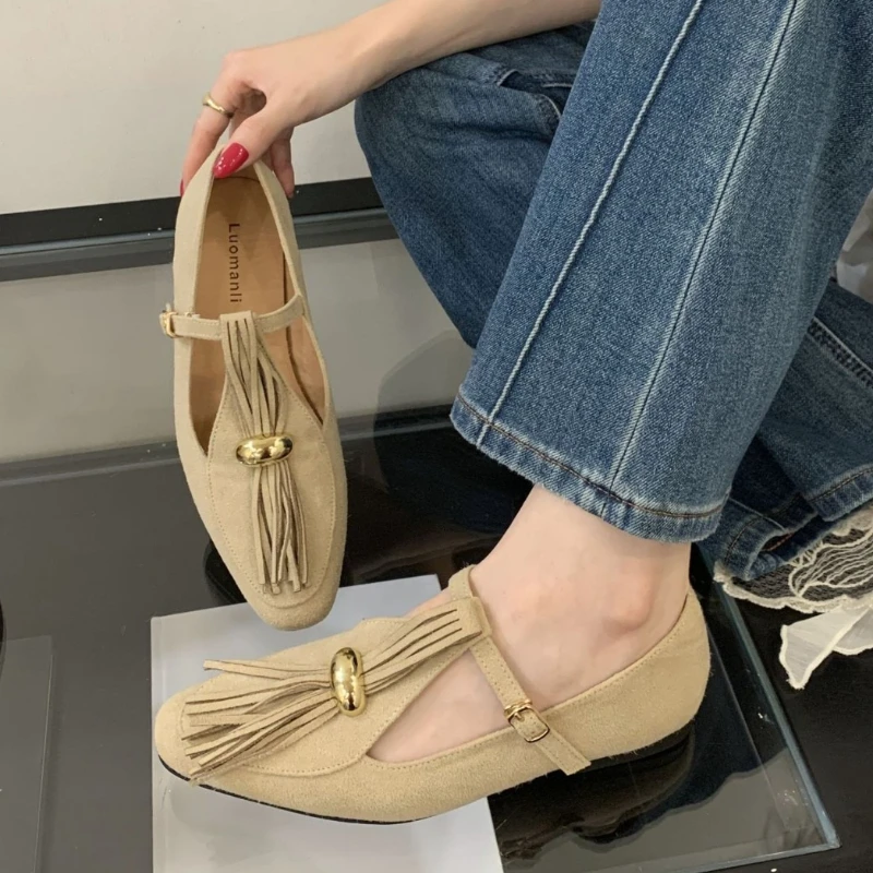 Faux Suede T-Type Flats Women - Women Shoes Types ulasan dan harga
