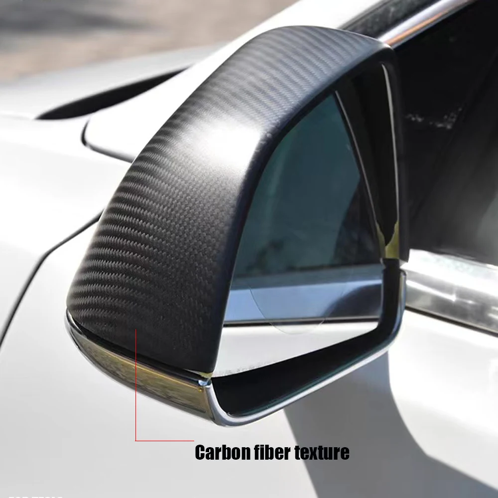 

Carbon Fiber Car Paste Side Door Mirror Cover For Tesla Model 3 Model Y Auto Exterior Accessories ABS Sides Rearview Cover