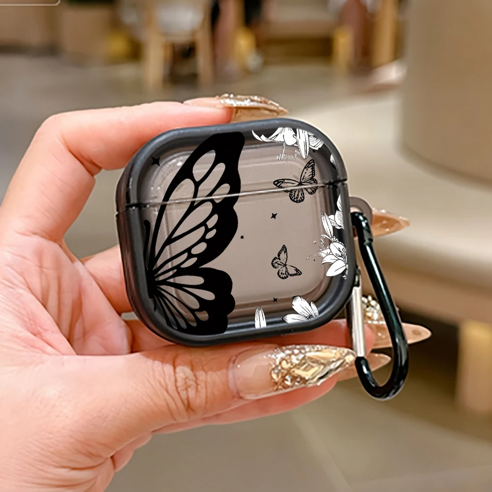Artistic Butterfly-Themed Protective Case for AirPods Pro 3/Pro 2/Pro Earbuds Case For AirPods 4/3/2/1 TPU Soft Shockproof Cover view 2