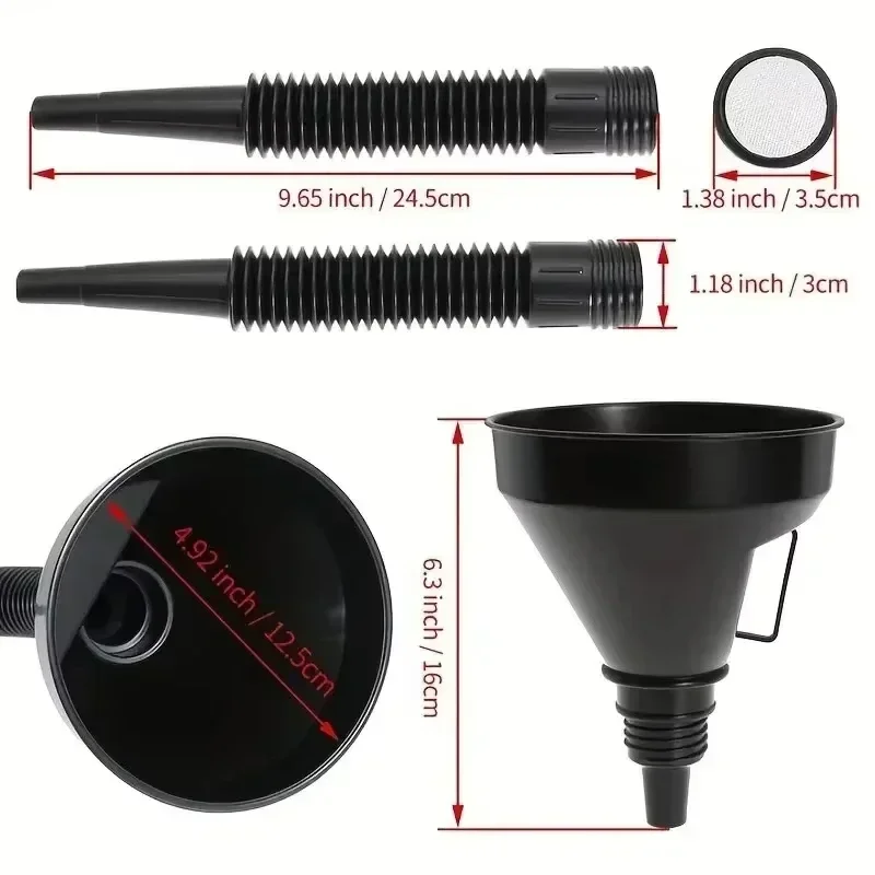 1 Pc Multi Functional Flexible Automotive Fuel Funnel Spill-Proof Refueling  Oil Changing Tool with Wide Mouth Handle Auto Tools