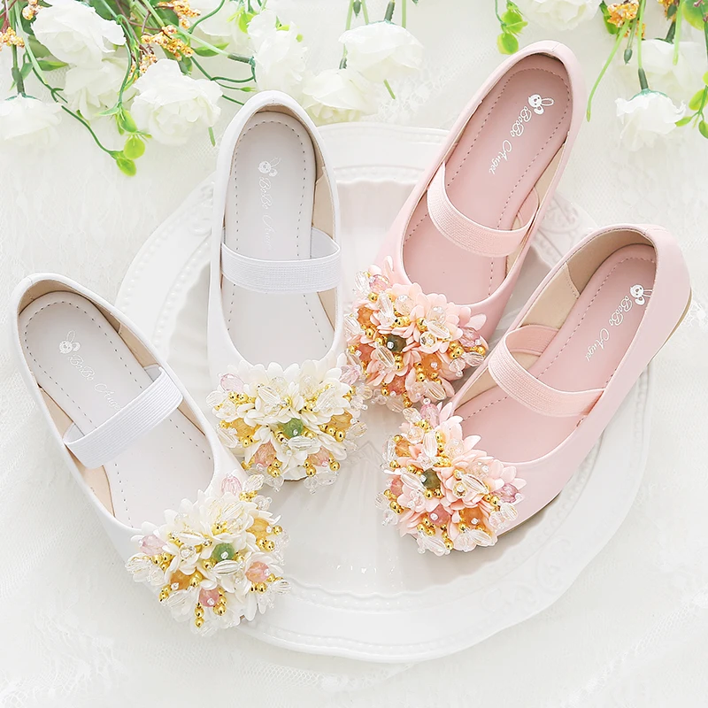 

Fancy Nice Cheap Wholesale Spring Autumn Kids Casual Lace-Up Princess Children Girl Casual Flower Shoes for Kids