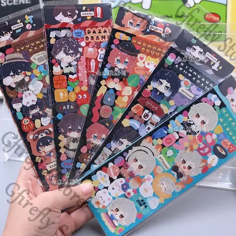 

Bungo Stray Dogs Nakajima Atsushi Dazai Osamu Nakahara Chuya Sticker Decals Cosplay Handbook Decor Stickers Ornaments Gift