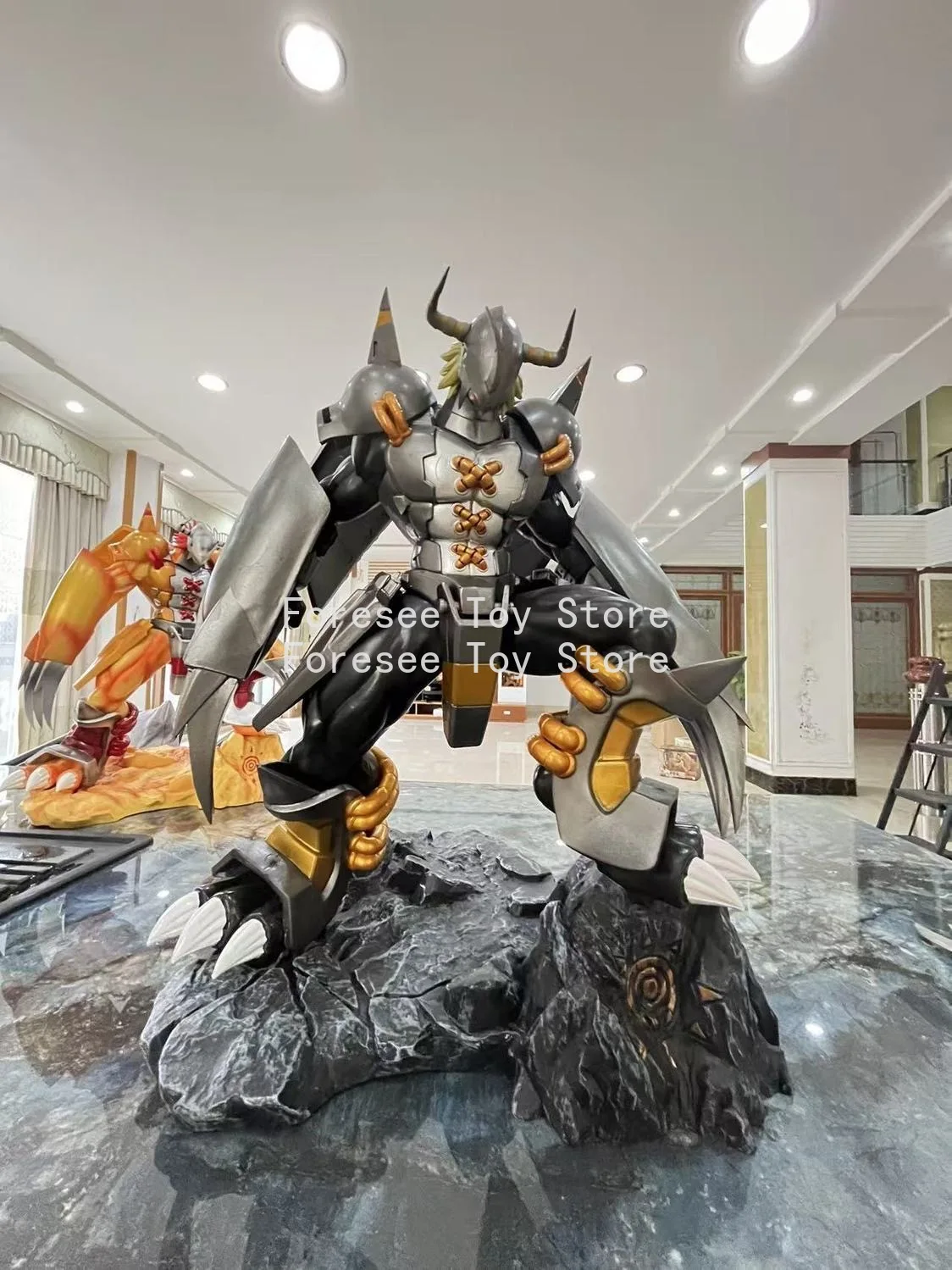 50 سنتيمتر الحرب السوداء Greymon الشكل ديجمون أنيمي المحيطة الشكل تحصيل سطح المكتب زخرفة الزينة أفضل الهدايا للأطفال #3