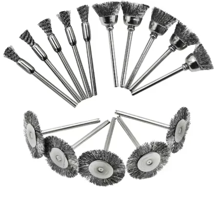 9Pcs Stainless Steel Mini Wire Brush Drill Rotary Tool Wheel Metal Polishing Rust Removal Cleaning Disc