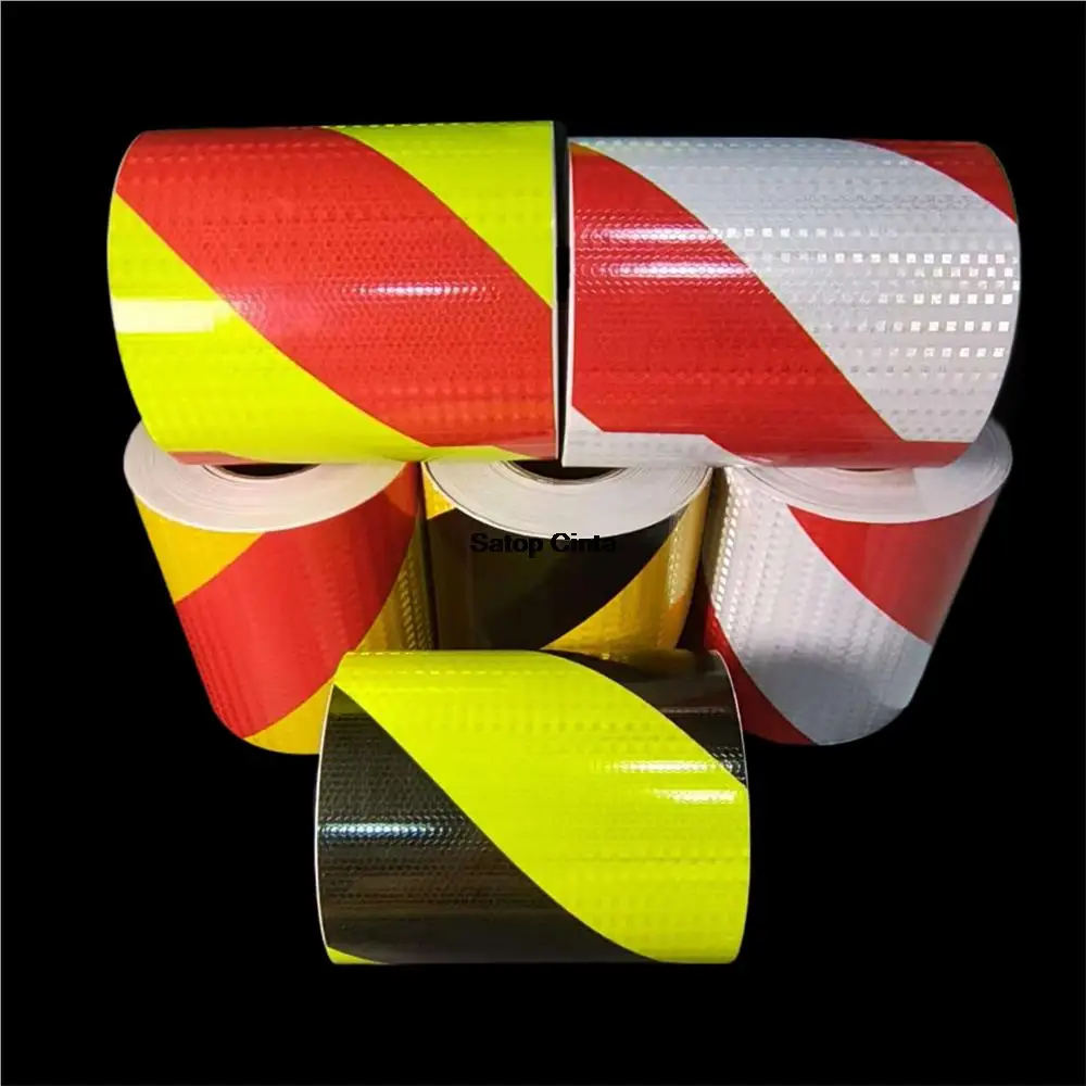 DIY 15cm*1M Twill Reflective Stickers PVC Honeycomb Self-Adhesive Warning Safety Reflectors Tapes Waterproof Strip For Car Truck