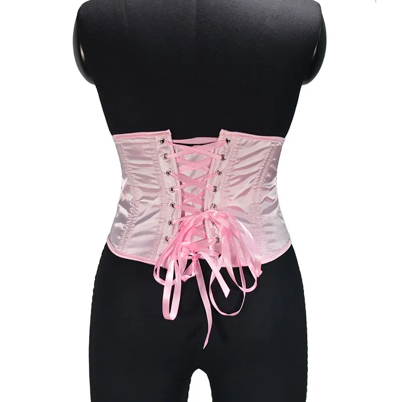 Short 16cm3 Button Satin Satin Ding Waist Seal Pisces Bone Strap Waist Seal Lolita Basic Belt  Women's Corset Waist Belt