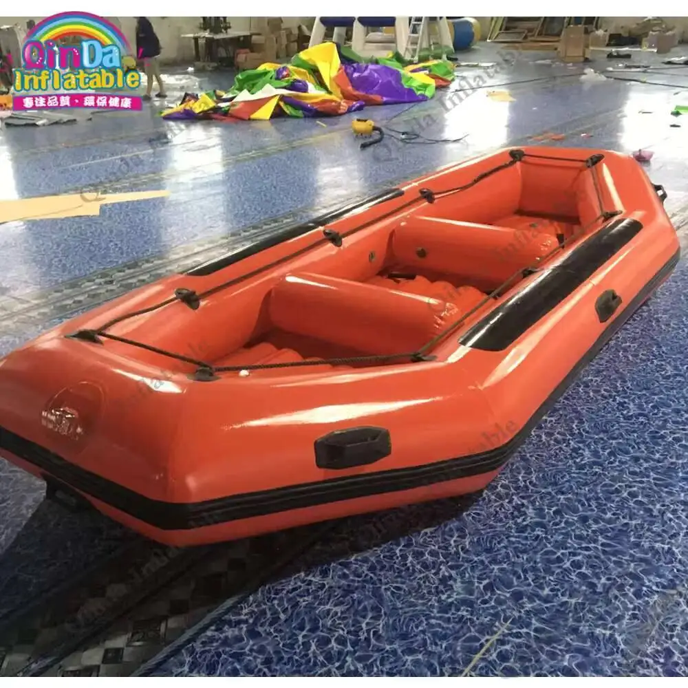 Fabrieksprijs opblaasbare boot vlot rivier vissersboot, 4,2 m meer opblaasbare drijvende boot voor surfen