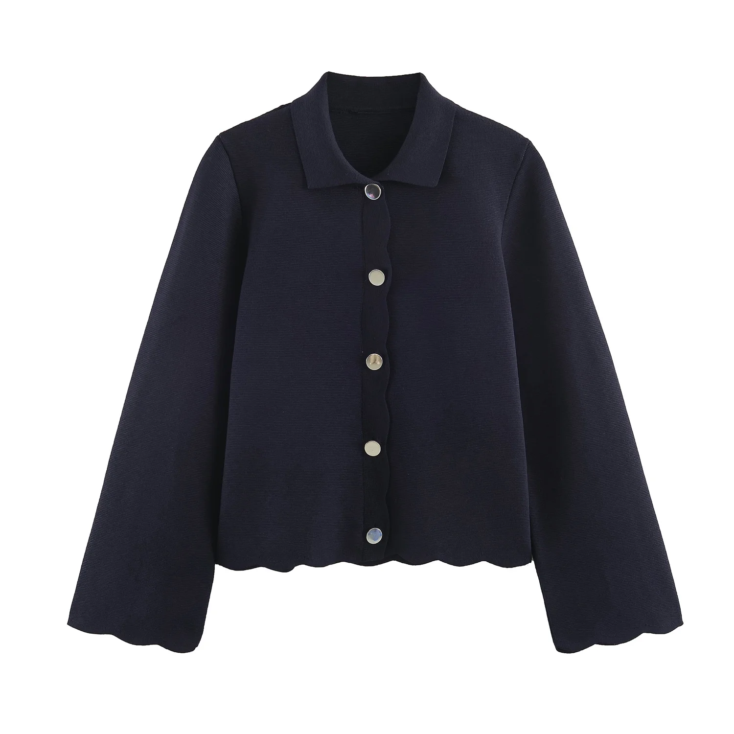 Women's Autumn Winter knitted cardigan jacket  Lapel Long Sleeves Casual Coat Fashion Warm Female high-end Tops