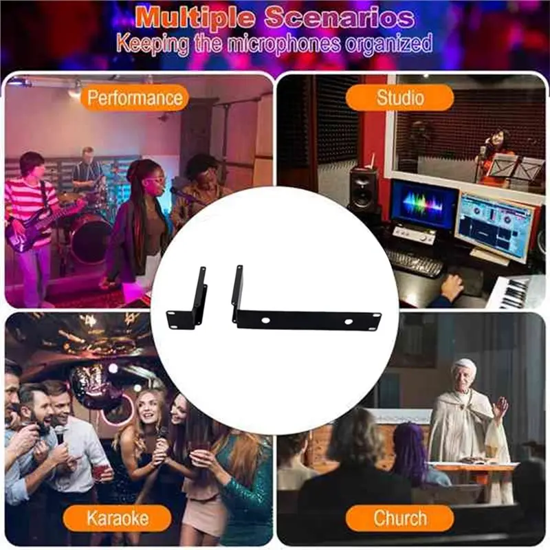 HJ-Für SLX4 Rack Montage Halterung Metall Rahmen Drahtlose Mikrofon Audio Zubehör