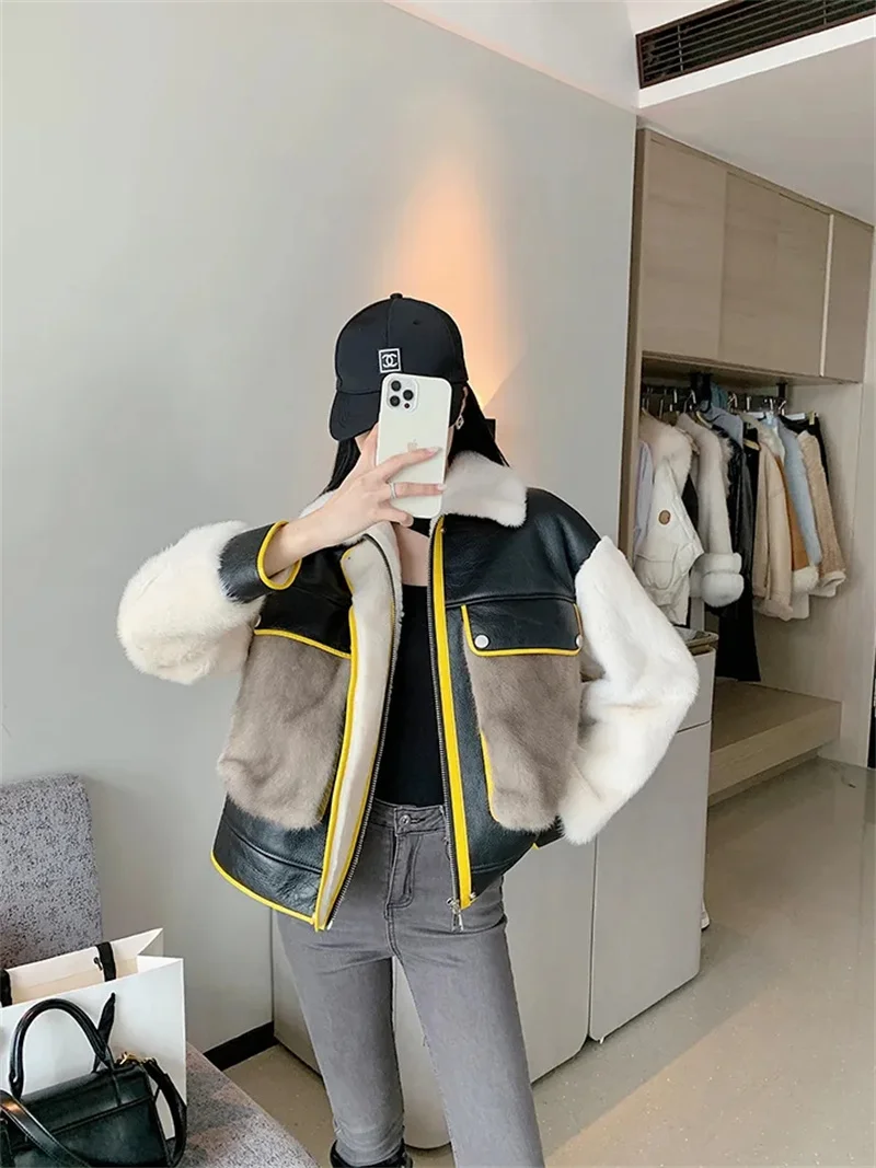 The New Korean Version of the 2022 Winter All-in-one Coat With Cashmere Thickened Influencer Lady's Stylish Jacket For Commuting