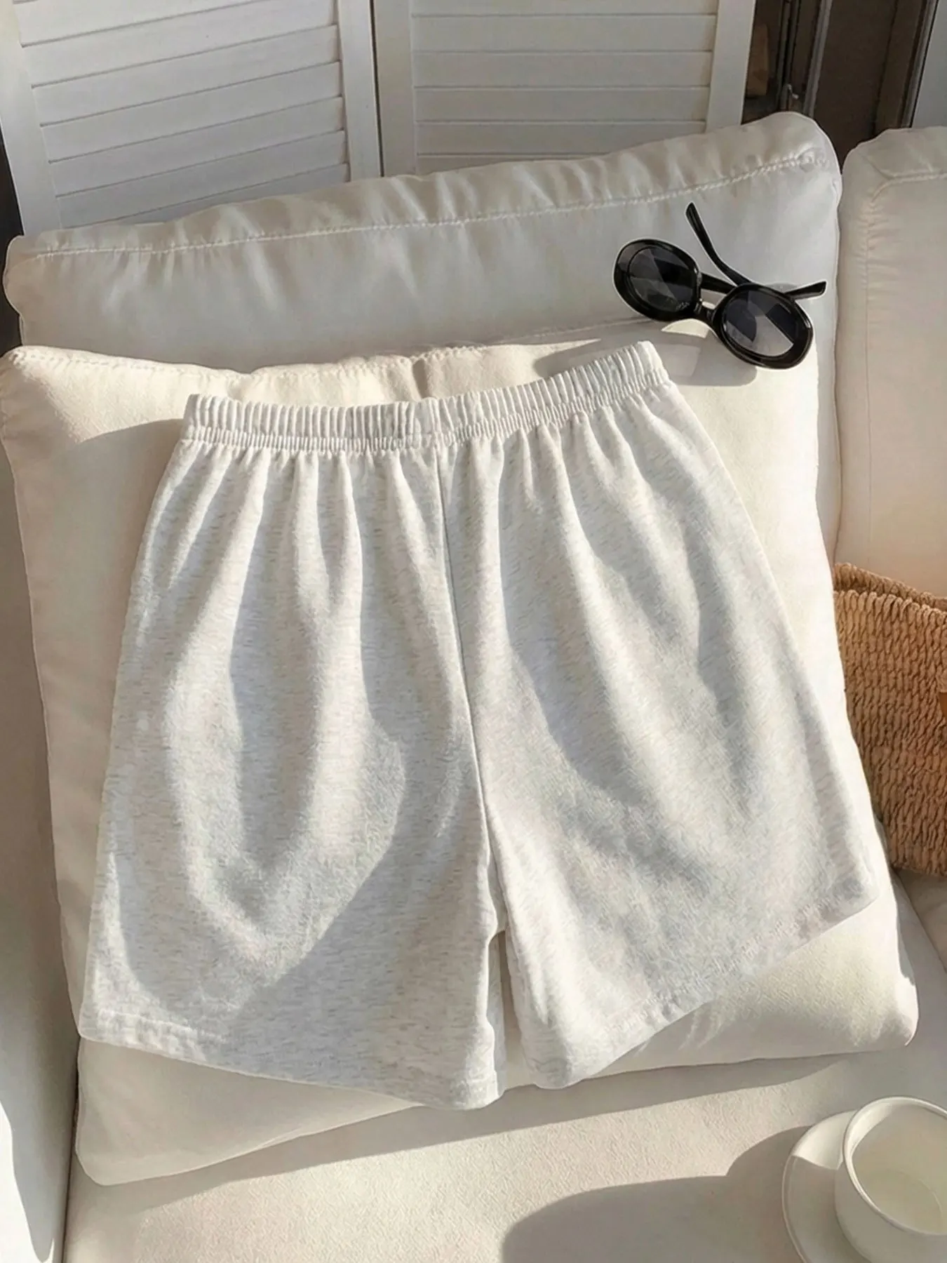 Women'S Summer Clothing Watercolor Style Orchid Spots Easy Joy Print Casual Shorts Daily Basic Pants Loose Women'S Pants