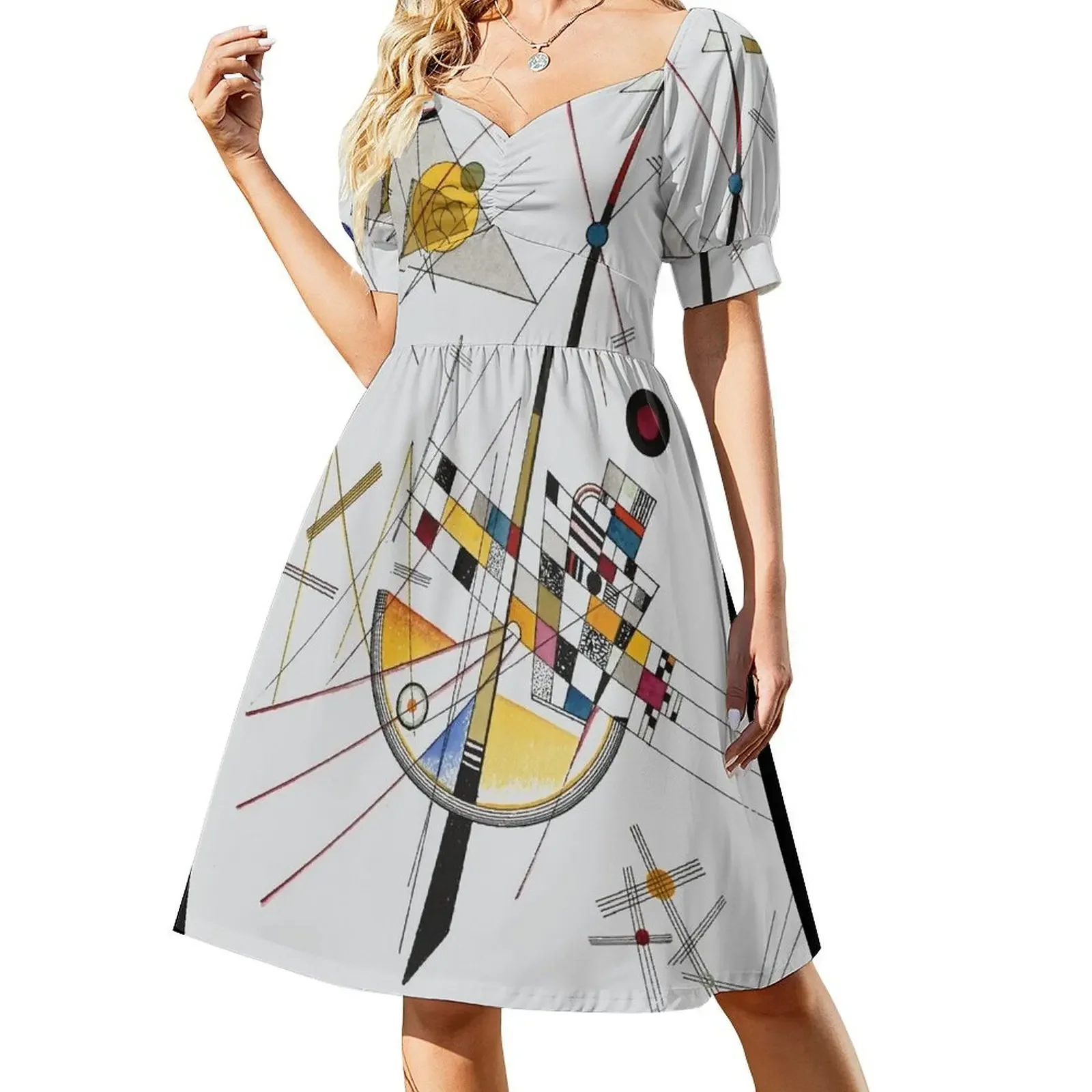 

HD. Delicate Tension, by Wassily Kandinsky Sleeveless Dress Women dresses summer birthday dress for women Dress