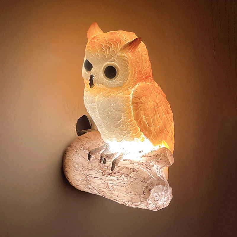 Owl Wall Light Led G4 for Interior Decor Foyer Corridor Bedroom Sconce Illumination Garden Tree Landscape Bird Lamp