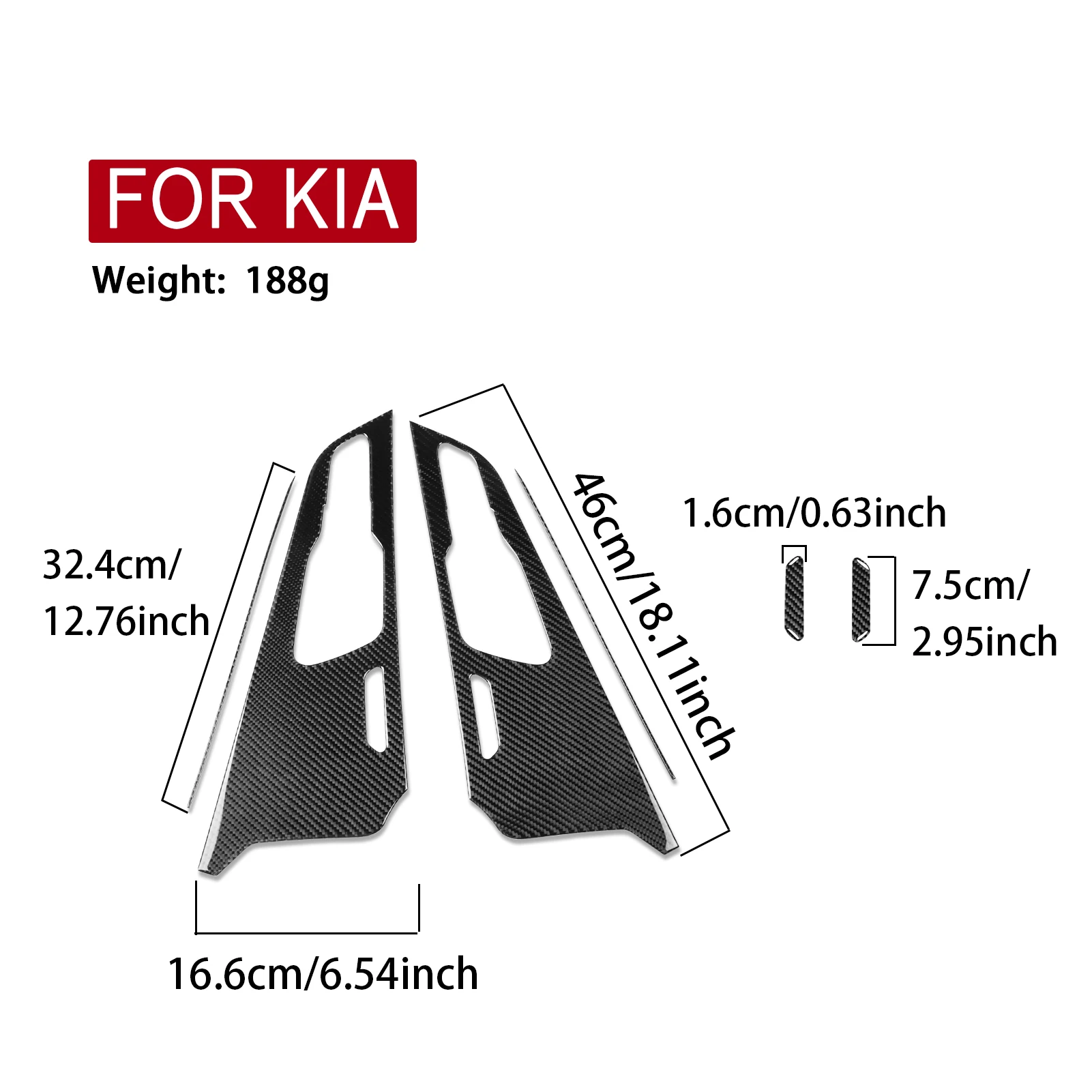 For Kia Sportage NQ5 2022 2023 2024 2025 Carbon Fiber Front Door Panel Automotive Interior Accessories Decoration Stickers