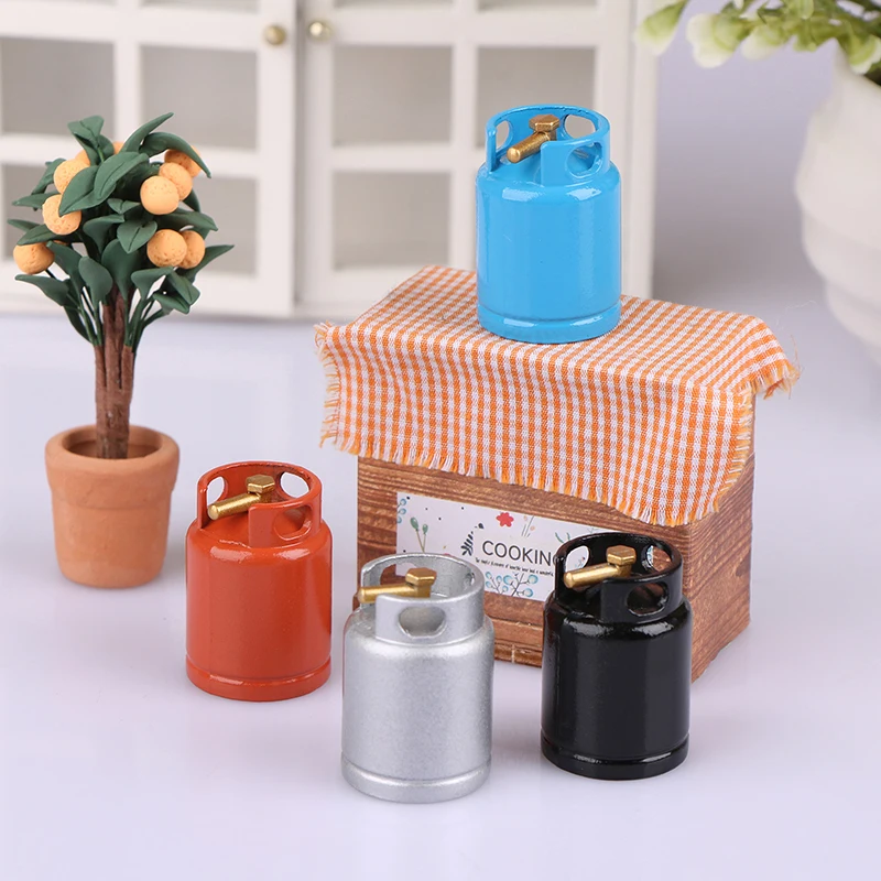 1/12 Dollhouse Imitated Metal Gas Tank Mini Kitchen Apparatus Dolls House Decoration Accessories