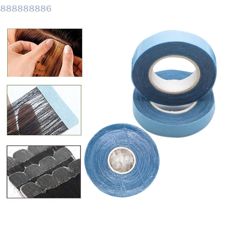 [B]Double-Sided For Wigs, Blue And White Waterproof Ultra Hold Wig Tape For Extension, Super Toupee Adhesive Glue For Hair