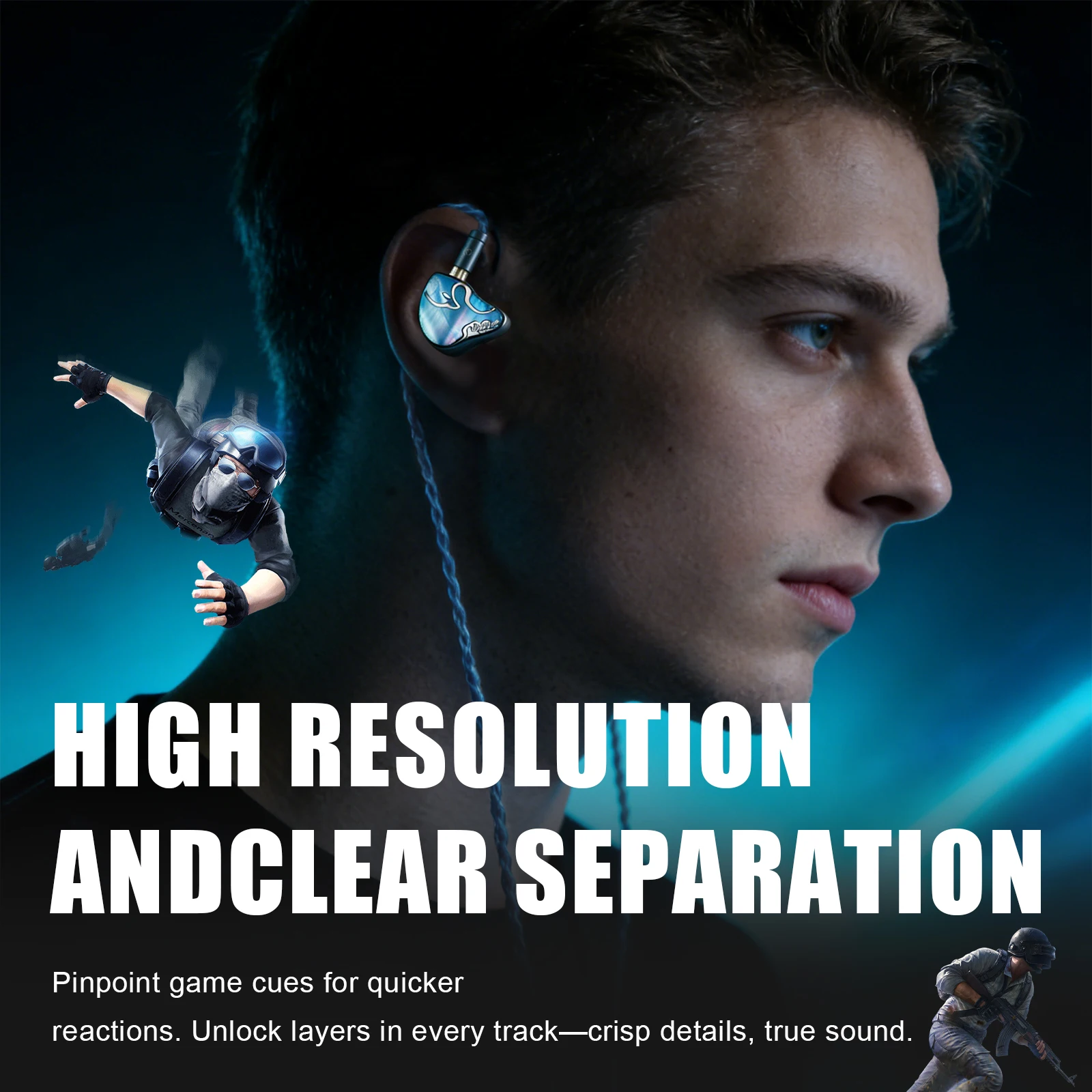 HiFiGo Juzear x Z 리뷰 Defiant Gaming Fidelity 1DD+3BA IEM 게이밍 튜닝 교체 가능 플러그 타입-C 3.5mm 마이크 …