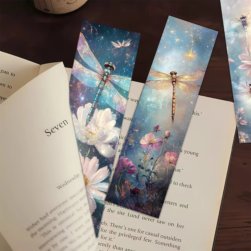 Picture 6: 32pcs, Starlight Dragonfly themed Bookmark, a loving gift for bookworms, friends, and teachers, DIY decorative page marker