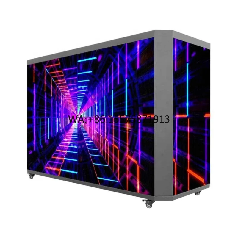 Full Color P2.604 DJ Booth Bar Table Wedding Events Disco Bar Stage Decoration Nightclub Background LED Foldable DJ Booth