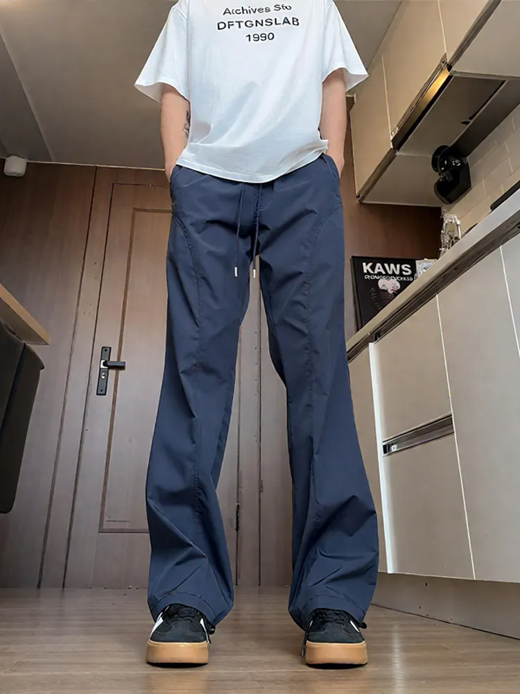 

Quick Dry Straight Leg Casual Pants Men's Summer Thin American Functional Workwear Trousers Cargo Pants Loose Fit Leisure