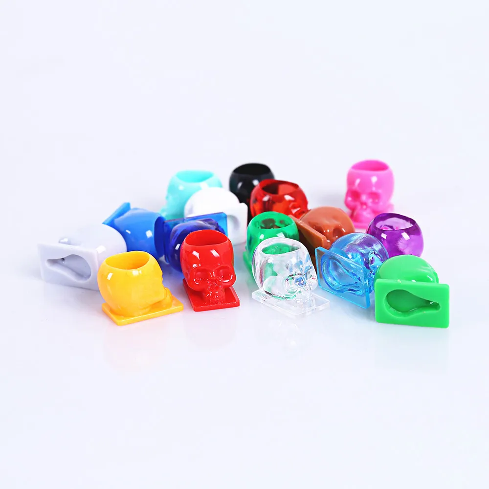 Newest 11*13mm 50pcs/bag  Disposable Miexd Colors Tattoo Skull Ink Cup