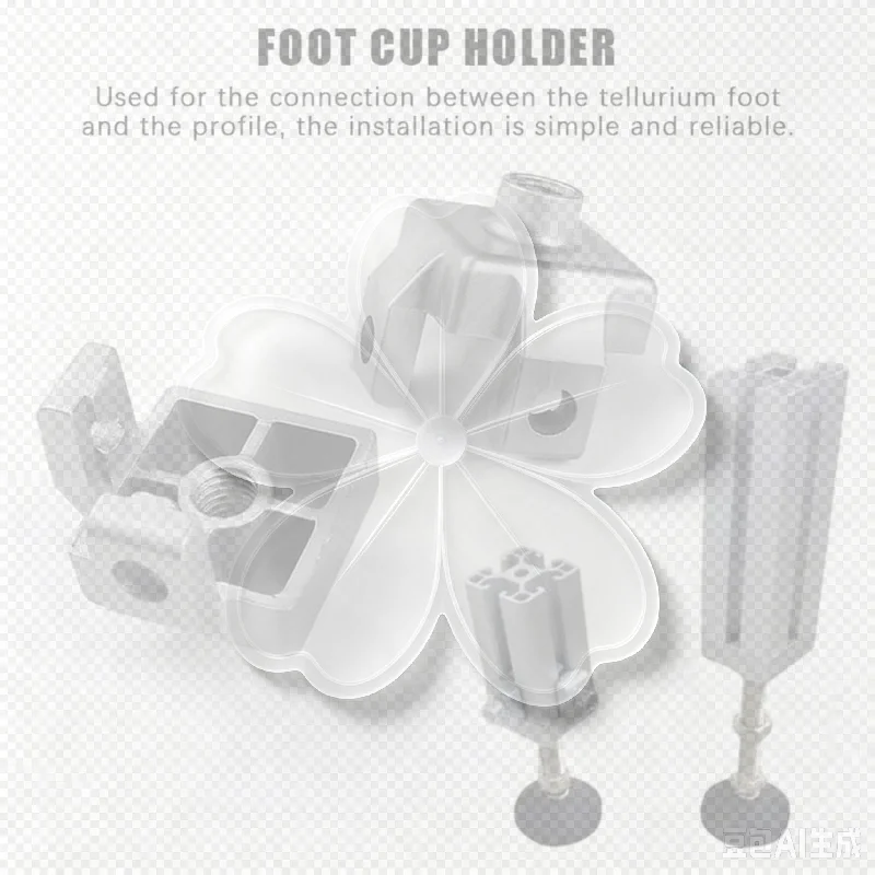 Industrial Caster Wheel Cup Fixing Block Reliable Connect Mount for M8 M10 M12 3030 4040 4545 Aluminum Profile Assembly