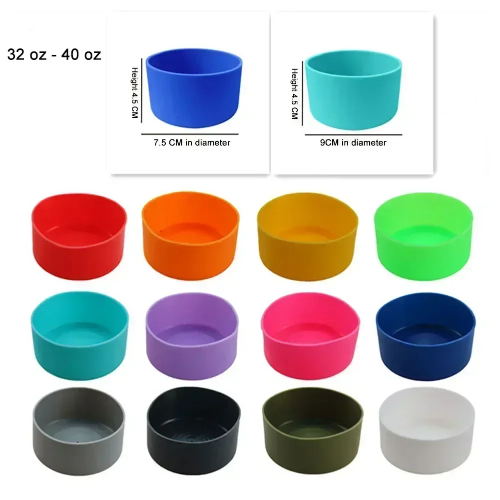 

7.5/9cm Silicone Boot For 40oz Coffee Tumbler Ice Flow Flip 32-40oz Bottle Cover Bottom Sleeve Cover