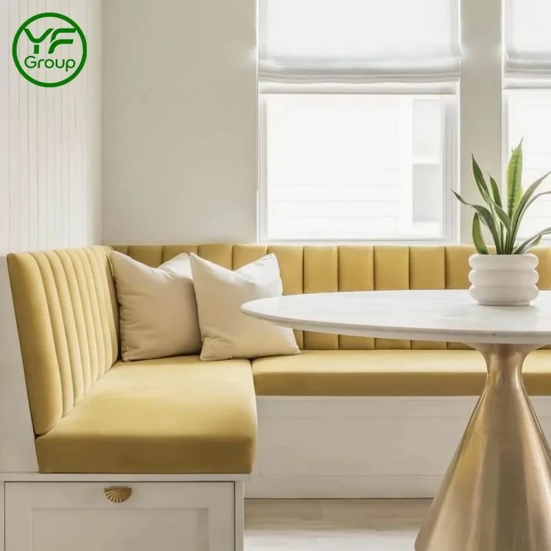 Good Design Manufacturer Commercial Furniture Fast Food Restaurant Cafe Restaurant Sofa Seating Booth