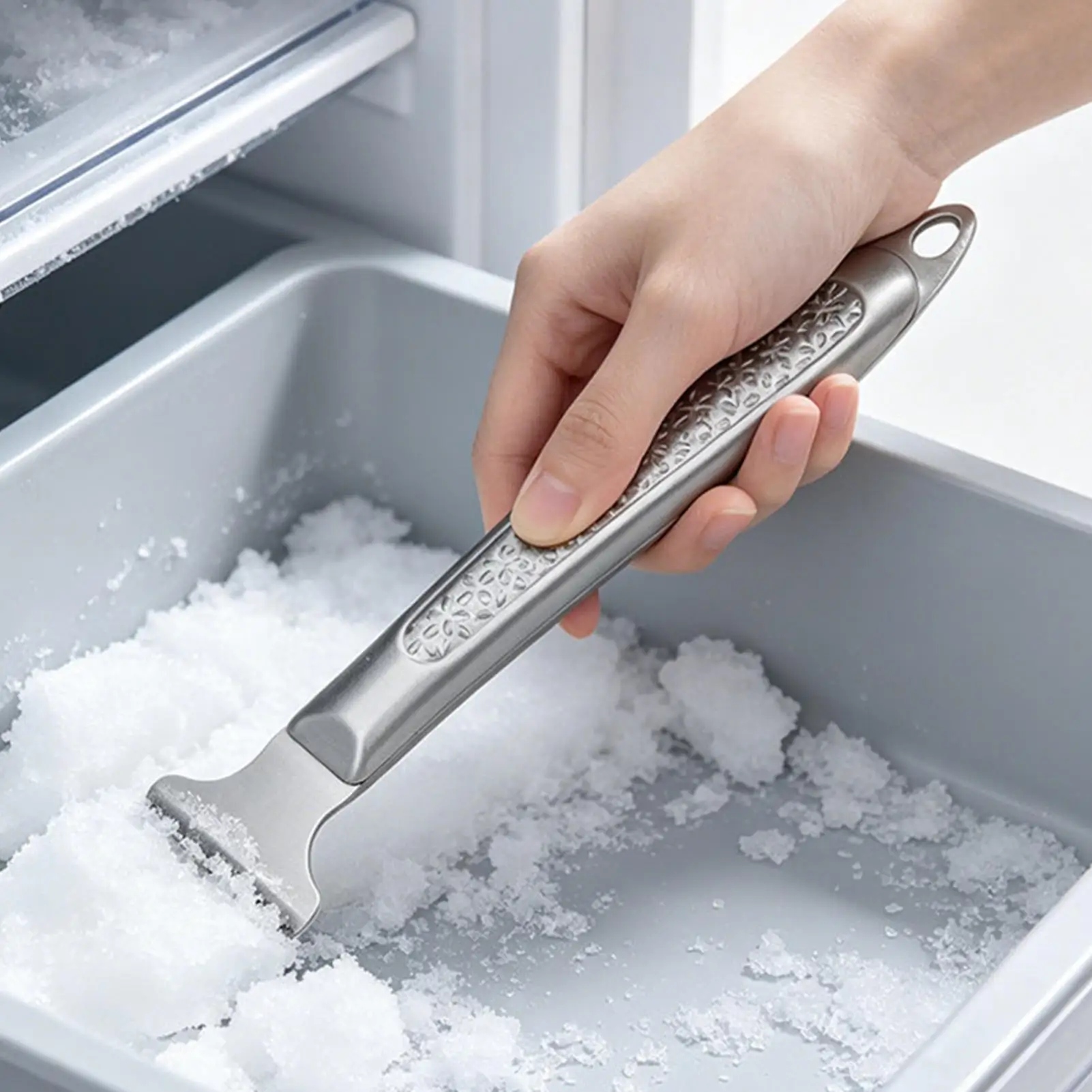 Ice Scraper Stainless Steel Refrigerator Cleaning Defrosting Shovel Defrosting Remover for Kitchen Cooling Food Home Fridge
