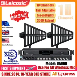 Leicozic New Antenna Distribution System UA960 12V RF Signals Booster Spilter Segnale Distributor Amplifier For Wireless Mic UHF
