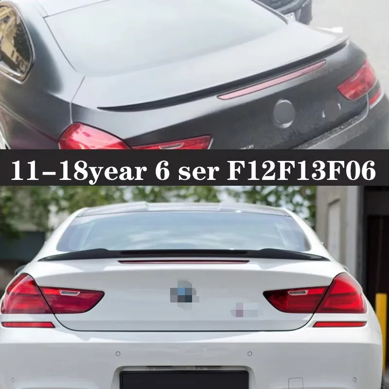 For BMW 6 Series F12 F13 F06 M6 Carbon Fiber Spoiler Shunt Rear Tail fins Duckbill Car Wing Retrofit the rear wing