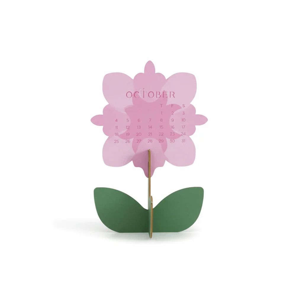 New Mini 2026 Desk Calendar Flower Schedule Mark Schedule Planner Portable Puzzle Calendar Desktop Ornaments