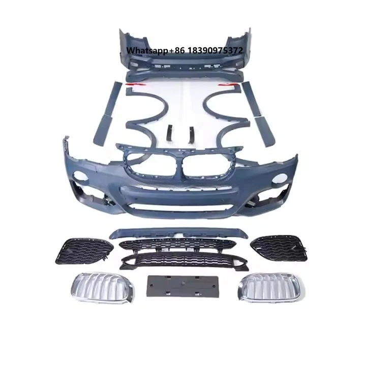 

X4 F26 Sport Style Full Set Body Kit Upgrade MT Front Bumper Grille & Side Skirt PP Material New
