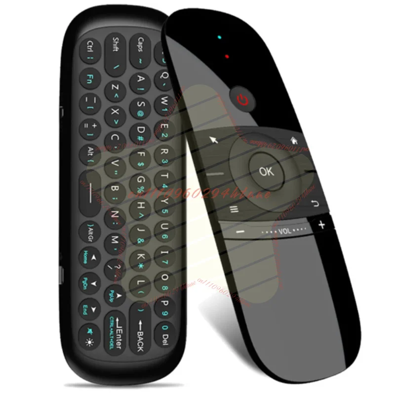 W1 2.4G Wireless Air Mouse Keyboard Remote, 6-Axis Motion Sensing IR Learning Controller for Smart TV Android TV Box PC