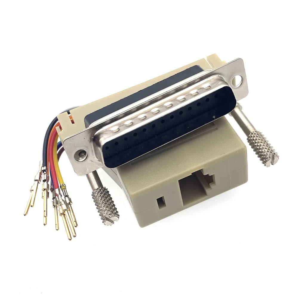 1PCS 9/15/25PIN Serial Adapter DB9 VGA15 DB25 To RJ45 Female/Male Modular Connector Ethernet Port Conversion Extender Convertor