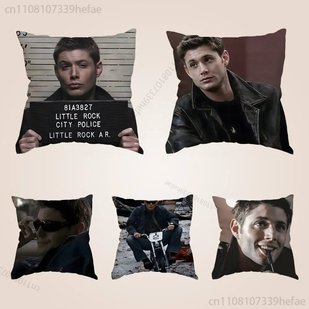 

J-Jensen Ackles D-Dean Winchester Throw Pillow Case For Decoration 30cm 50cm 55cm Square Home Pillowcase Case