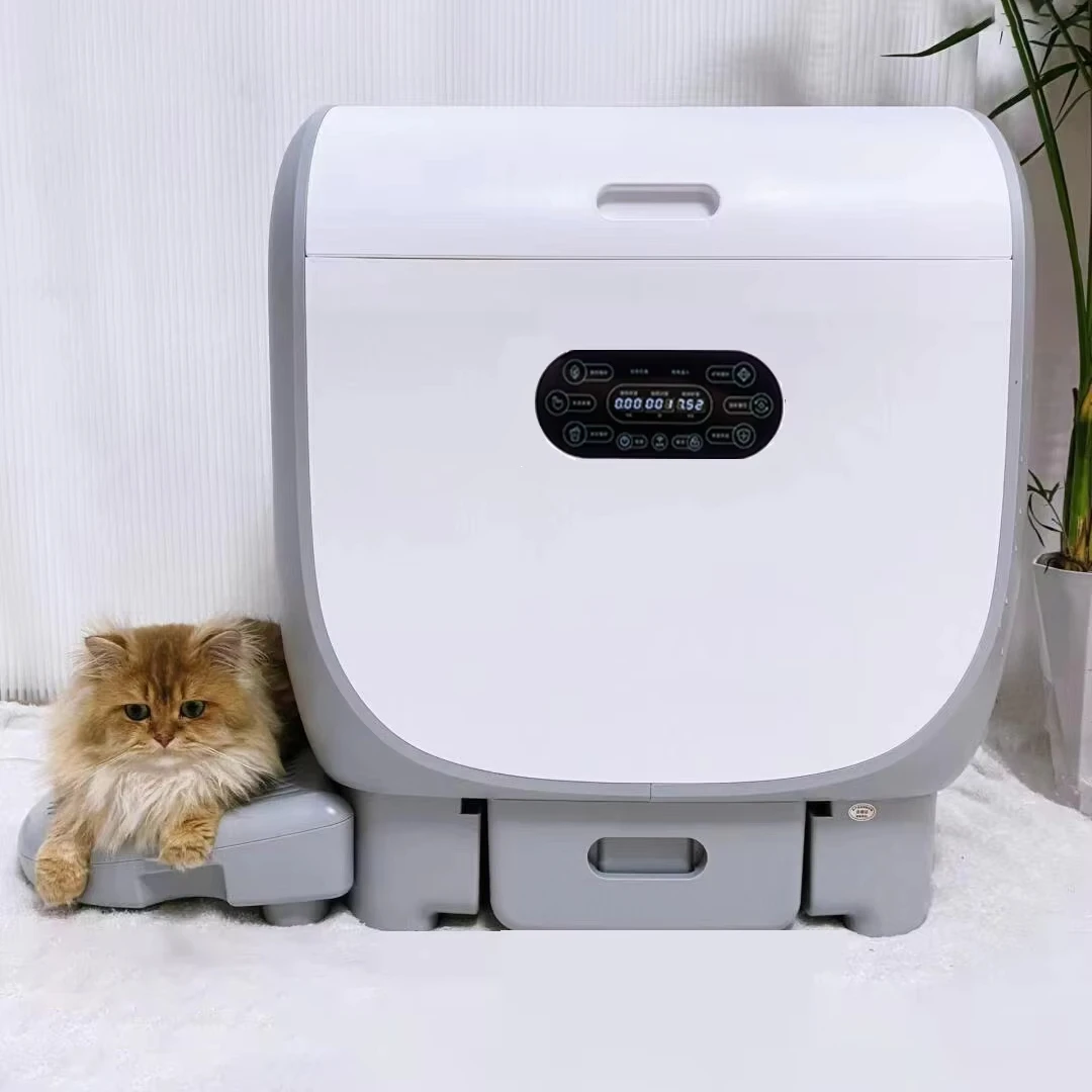 Two-Way Access Cat Toilet with Skylight Design 101L Super Large Capacity Fully Automatic Smart Cat Litter Box