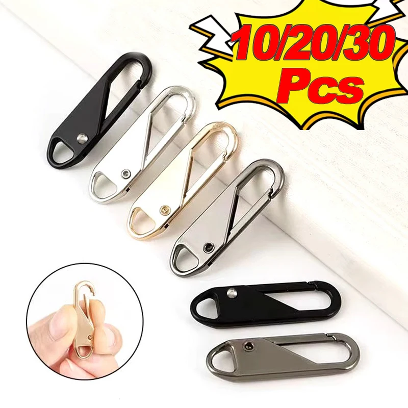 

10-30PCS Zipper Slider Puller Instant Zipper Repair Bag Replacement Bad Buckle Travel Bag Suitcase Zipper Head DIY Sewing Craft