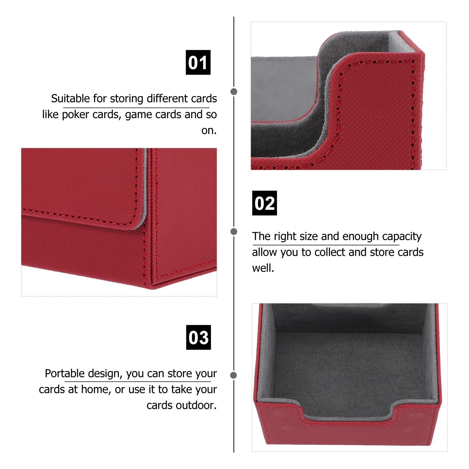 

Large Capacity Games Cards Box Organizer with Protective Cover for Card Collectors and Players Ideal Gift for Family