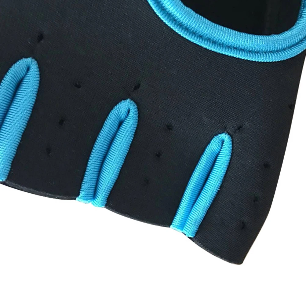 

Cycling Gloves Half Finger Size L Black Blue Premium Material Adjustable Buckle Fitness Gym Sports Weight Lifting Antiskid