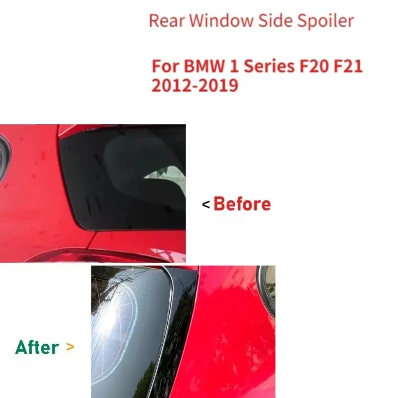 

2PCS ABS Rear Behind Window Spoiler Side Strip Cover Trim Car Styling For BMW 1 Series F20 F21 2012-2019