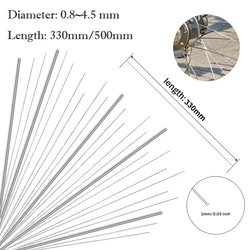 5 pieces stainless steel round bar fine bar diameter 0.8~4.5mm length 330 mm/500mm corrosion resistant suitable for DIY projects