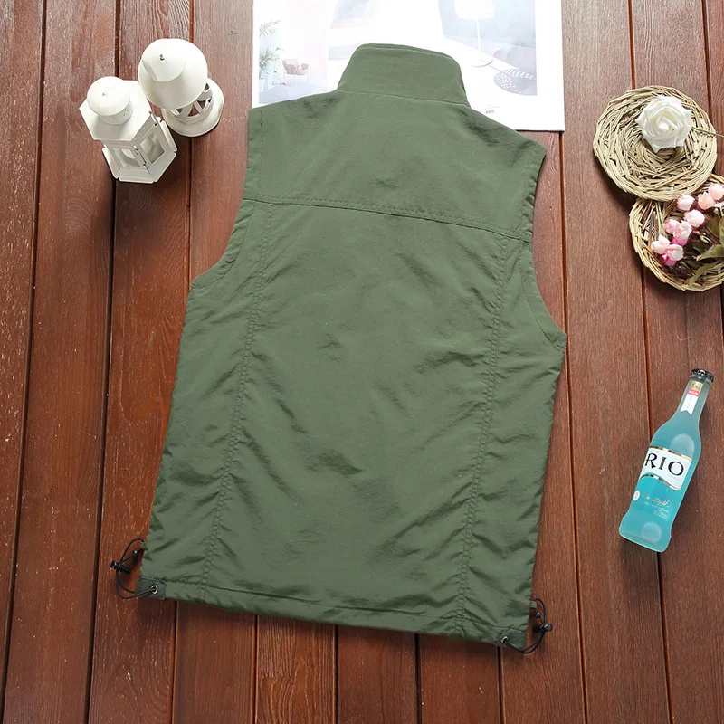 Men's Vest Outdoor Casual Fashion Sleeveless Jacket, Fishing Photography Plus-Size Lightweight Vest