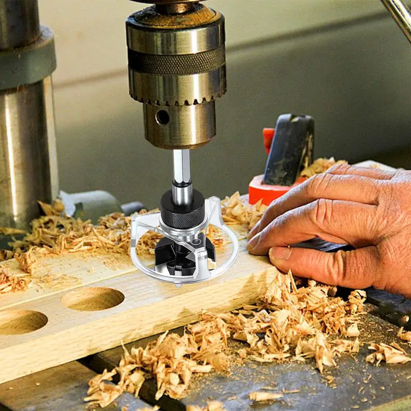 

Hole Saw For Wood 35mm Positioning Hole Opener Alloy Cutting Tool Hinge Jig Drill Guide Bit For Woodworking Professional