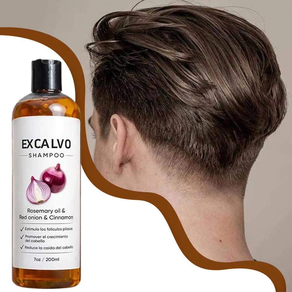 Rosemary Red Onion Shampoo 200ml Men's Thickening Nourishing Moisturizing Hair Care Oil-control for Dry Damaged Hair Daily Use